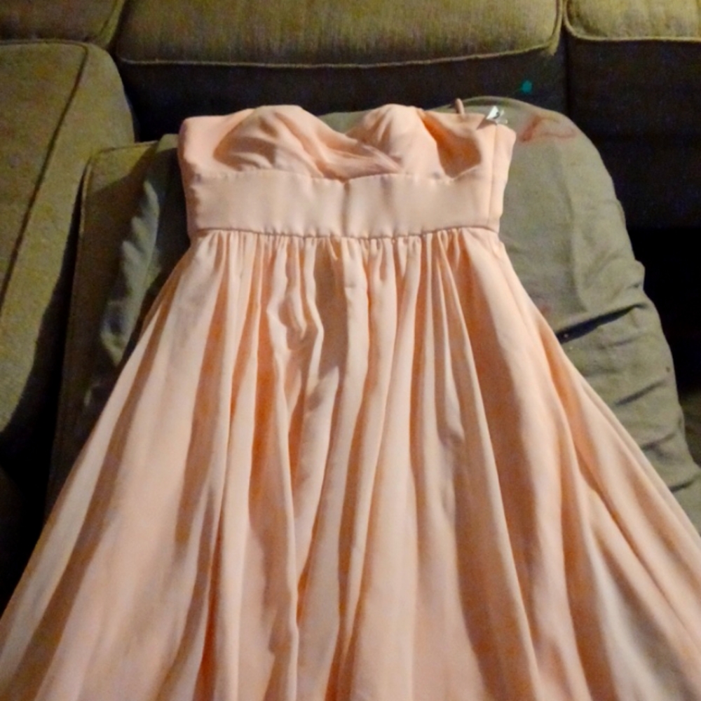 Wtoo pink bridesmades dress, light pink, size 0